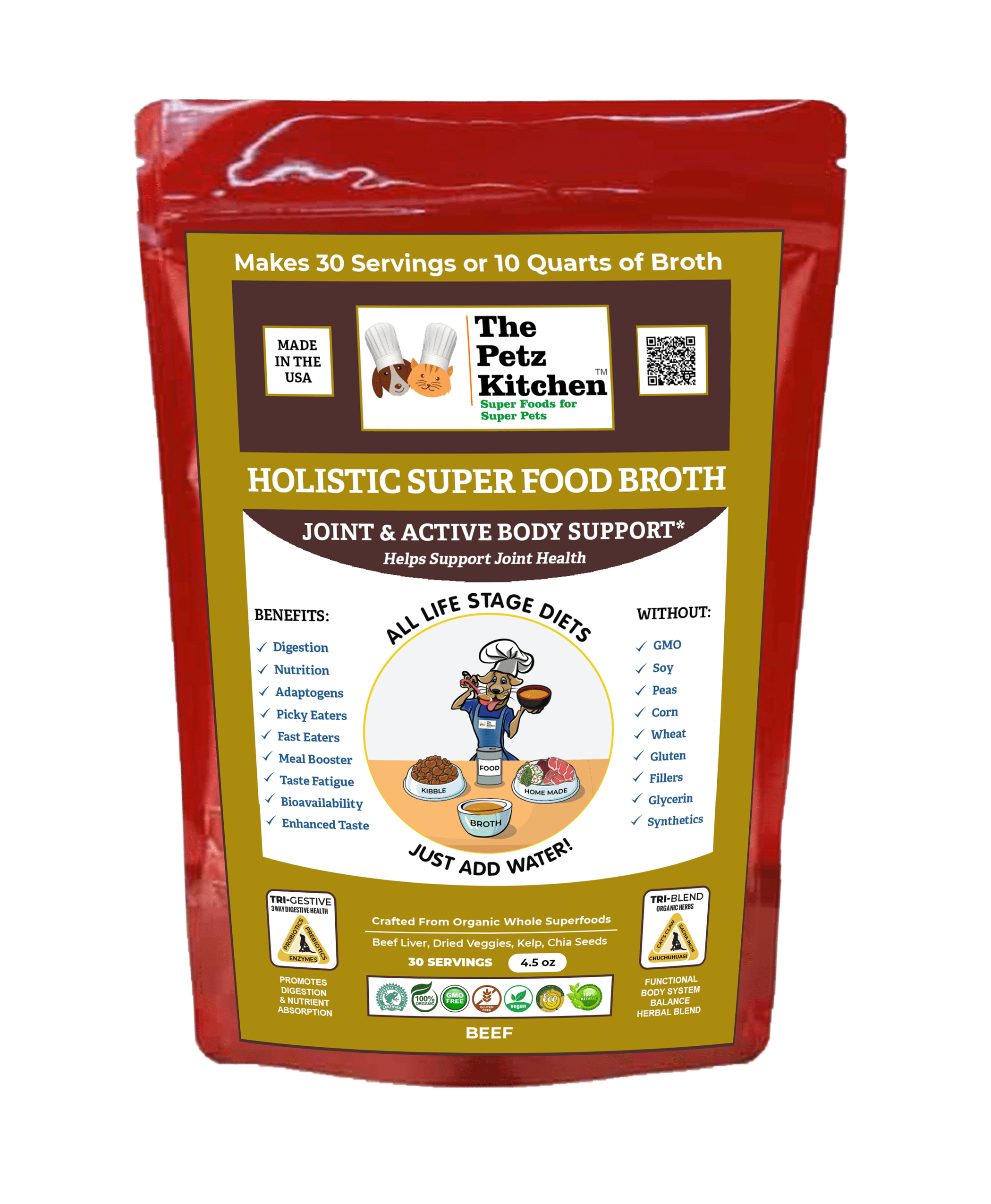 Super Food Broth Joint & Active Body Support* The Petz Kitchen Dogs & Cats* Super Food Broth Joint & Active Body Support* The Petz Kitchen Dogs & Cats*