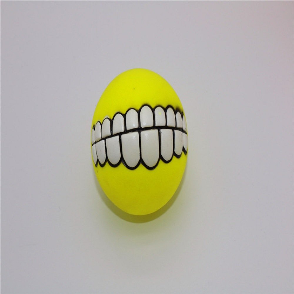 Pet Squeaky Ball Interactive Dog Chewing Toy with Funny Large Teeth Design for Aggressive Chewers Toy Pet Squeaky Ball Interactive Dog Chewing Toy with Funny Large Teeth Design for Aggressive Chewers Toy
